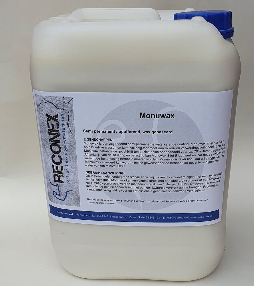 Monuwax d&egrave; monumenten impregneer op basis van natuurlijke ingredienten can &aacute; 10 liter