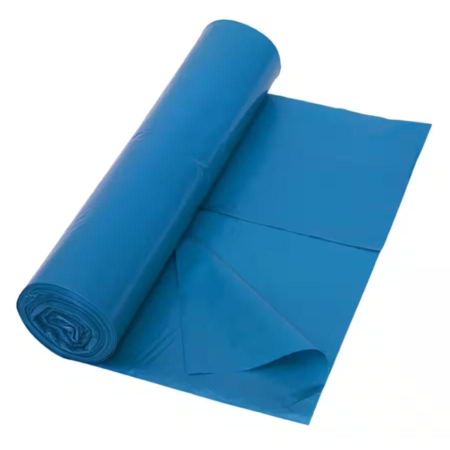 HDPE Afvalzak 70 x 110 blauw rol van 20 stuks