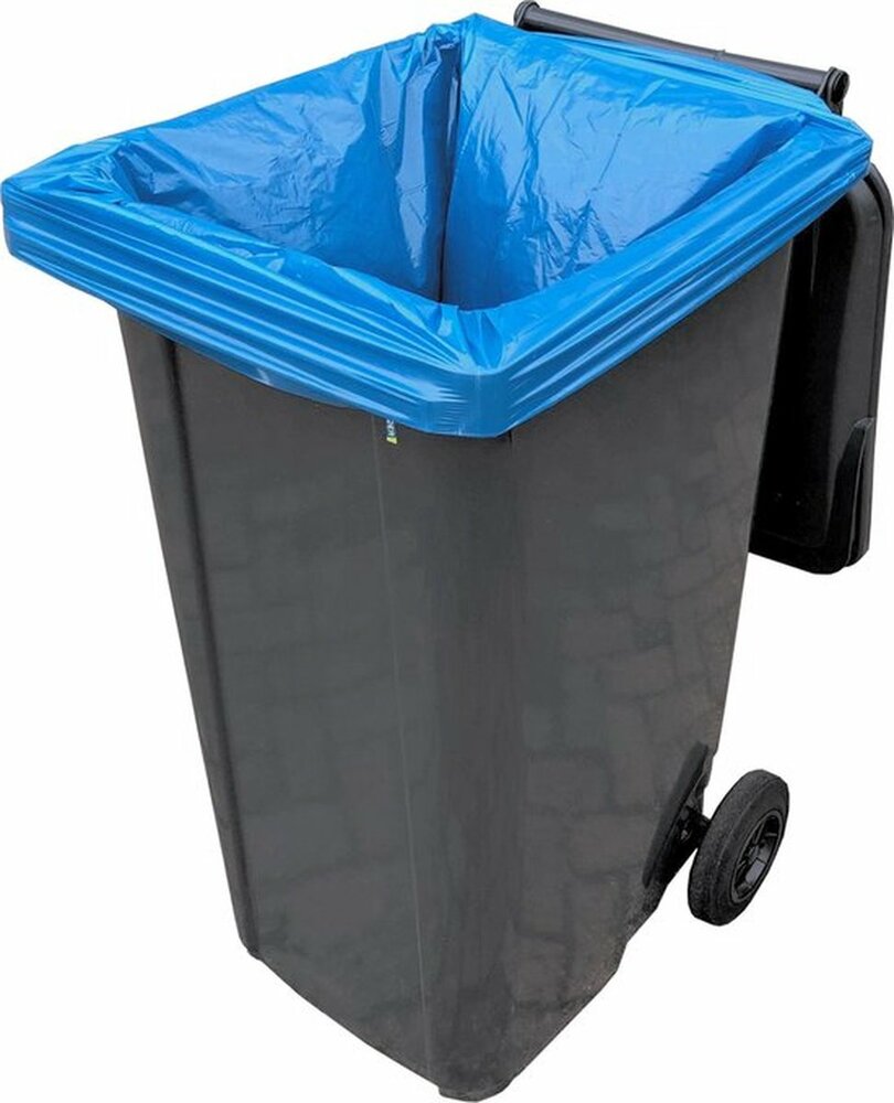 Containerzakken 240 liter blauw doos 10 rollen &aacute; 10 stuks
