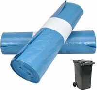 Containerzakken 240 liter blauw doos 10 rollen &aacute; 10 stuks