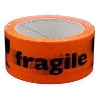 PP tape 48/66 acryle orange fragile breekbaar Low-Noise folie van 6 stuks
