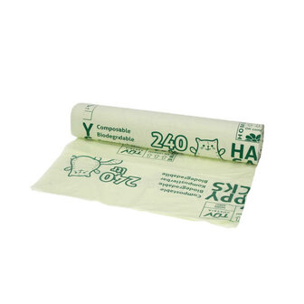 Happy Sacks biozakken 240 liter doos 15 rol &aacute; 10 stuks