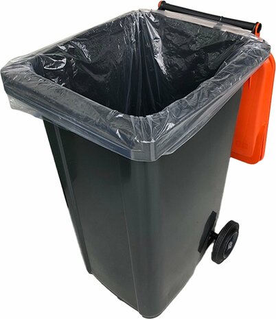 Containerzakken 240 liter rol á 10 stuks transparant