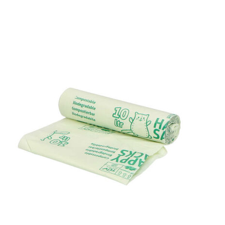 Happy Sacks biozakken 10 liter doos 40 rol &aacute; 10 stuks