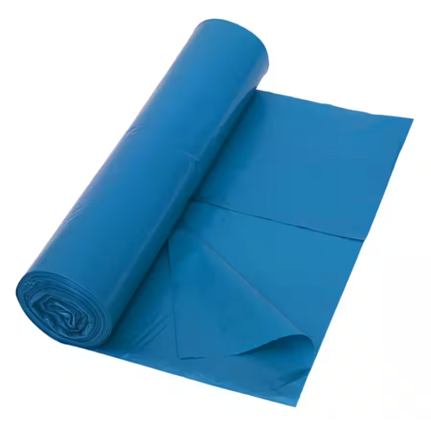 LDPE Afvalzak 70 x 110 blauw rol van 25 stuks