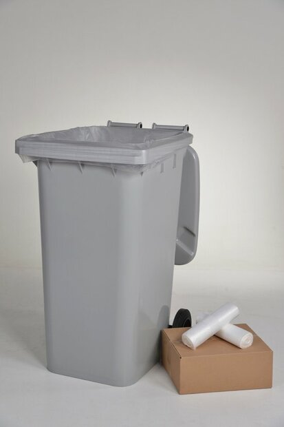 Containerzakken 240 liter rol &aacute; 10 stuks transparant