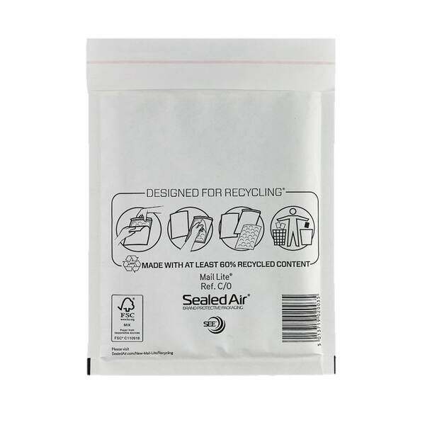 Luchtkussen envelop Mail Lite&reg; Standard D/1 180x260mm wit doos &aacute; 200 stuks