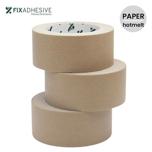 Paper tape hotmelt 50/50 bruin folie van 6 stuks