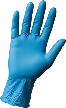 Wegwerphandschoenen ongepoederd nitril blauw maat XL 100 stuks